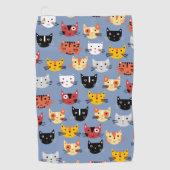 Cute Cat Golfhanddoek (Voorkant)