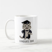 Cute Cat Graduation Personalized Koffiemok (Links)