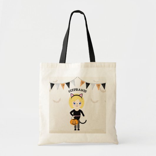 Cute Cat Halloween Party Tote Bag (Voorkant)