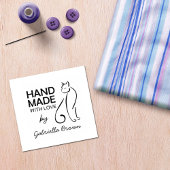 Cute Cat Handmade with Love Rubberstempel