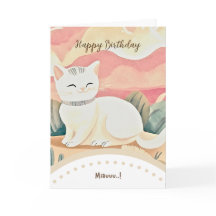cute cat happy birthday