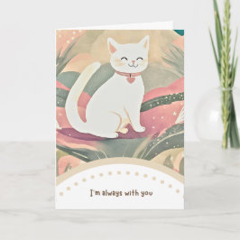 cute cat happy birthday kaart