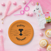Cute Cat Happy Halloween Party Papieren Bordje (Feest)