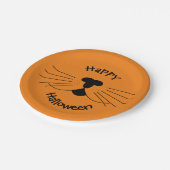 Cute Cat Happy Halloween Party Papieren Bordje (Gekanteld)
