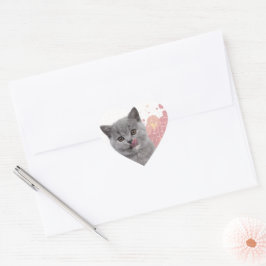 Cute cat hart sticker