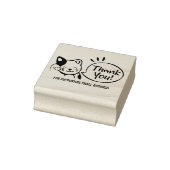 Cute Cat Hartelijk dank, aangepast bericht Rubberstempel (Stempel)
