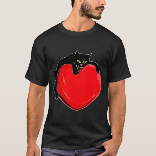 Cute Cat Heart Kat Kitten Costume Mannen Vrouwen T-shirt (Voorkant)