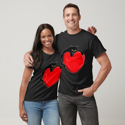 Cute Cat Heart Kat Kitten Costume Mannen Vrouwen T-shirt (Unisex)