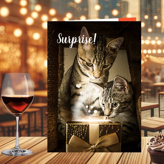 Cute Cat Heart Valentijnsdag Card Kaart