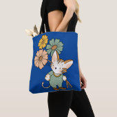 Cute Cat houdbloemen Tote Bag (Dichtbij)