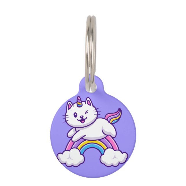 Cute Cat Huisdierpenning (Voorkant)