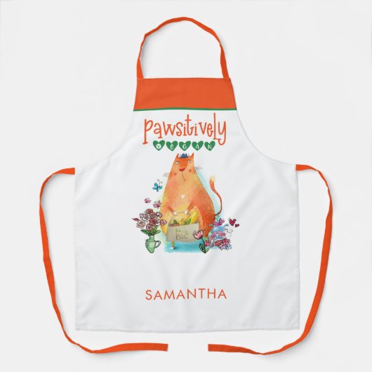 Cute Cat Humor Pawsitive Vegan Name White Schort (Voorkant)
