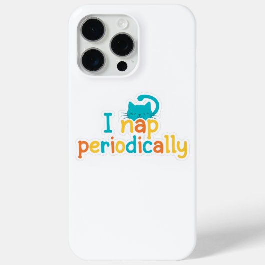 Cute Cat "I Nap Periodically" Funny Cat Lover Gif Case-Mate iPhone Case (Achterkant)