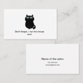 Cute Cat - I run the house - Customizable Visitekaartje (Voorkant / Achterkant)