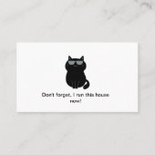 Cute Cat - I run the house - Customizable Visitekaartje (Voorkant)