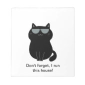 Cute Cat - I run this house Notitieblok (Voorkant)