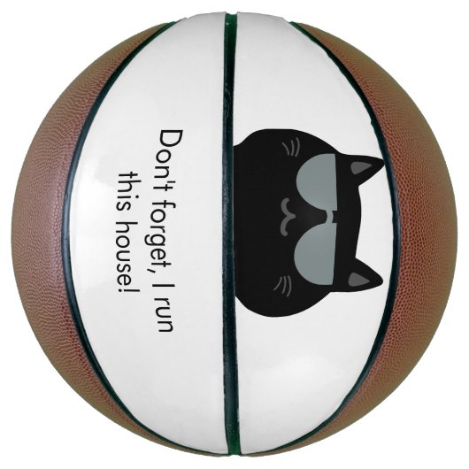 Cute Cat - I run this house now!  Basketbal (Verticaal)