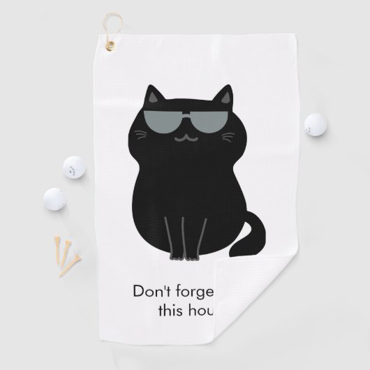 Cute Cat - I run this house now! Golfhanddoek (Insitu)