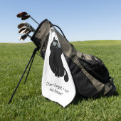 Cute Cat - I run this house now!  Golfhanddoek (Groen)