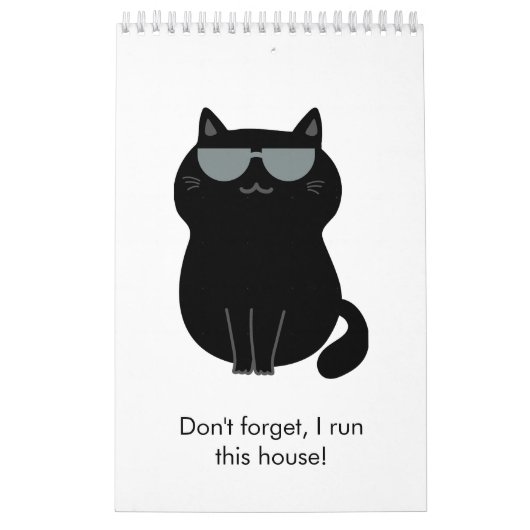 Cute Cat - I run this house now!  Kalender (Hoes)