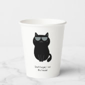 Cute Cat - I run this house now!  Papieren Bekers (Achterkant)
