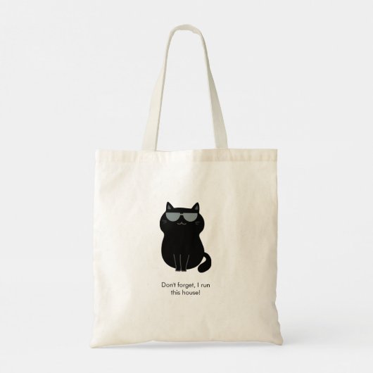 Cute Cat - I run this house now!  Tote Bag (Achterkant)