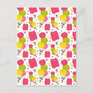 Cute Cat Ice Cream Briefkaart