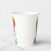 Cute Cat Ice Cream Cone kleurful Papieren Bekers (Links)