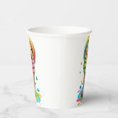 Cute Cat Ice Cream Cone kleurful Papieren Bekers (Rechts)