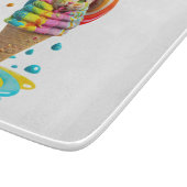 Cute Cat Ice Cream Cone kleurful Snijplank (Hoek)