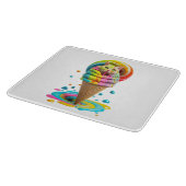 Cute Cat Ice Cream Cone kleurful Snijplank (Hoek)