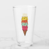 Cute Cat Ice Cream | Kawaii Kittens Glas (Voorkant)
