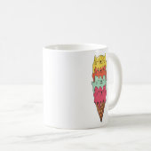Cute Cat Ice Cream | Kawaii Kittens Koffiemok (Voorkant rechts)