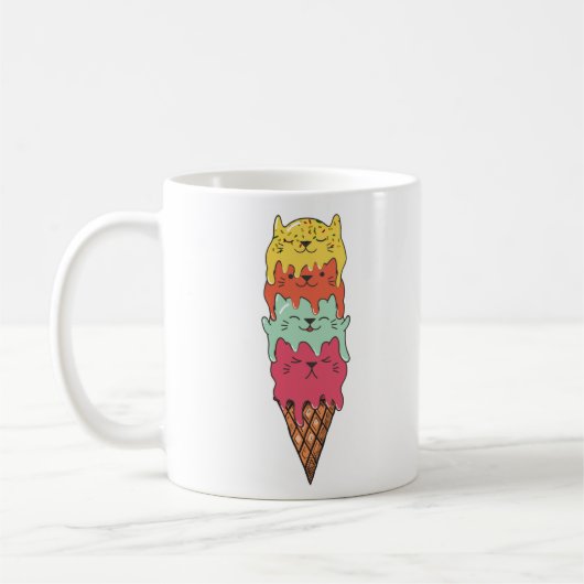 Cute Cat Ice Cream | Kawaii Kittens Koffiemok (Links)