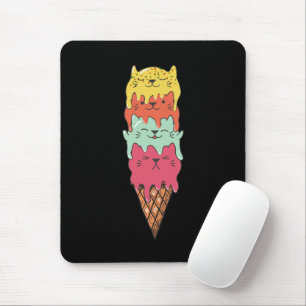 Cute Cat Ice Cream Kawaii Kittens Muismat