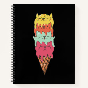 Cute Cat Ice Cream Kawaii Kittens Notitieboek