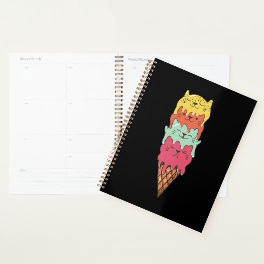 Cute Cat Ice Cream | Kawaii Kittens Planner (Display)