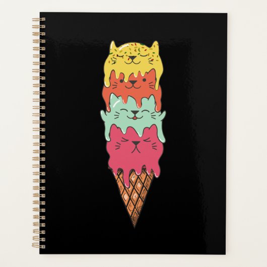 Cute Cat Ice Cream | Kawaii Kittens Planner (Voorkant)