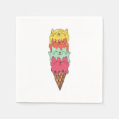 Cute Cat Ice Cream | Kawaii Kittens Servet (Voorkant)