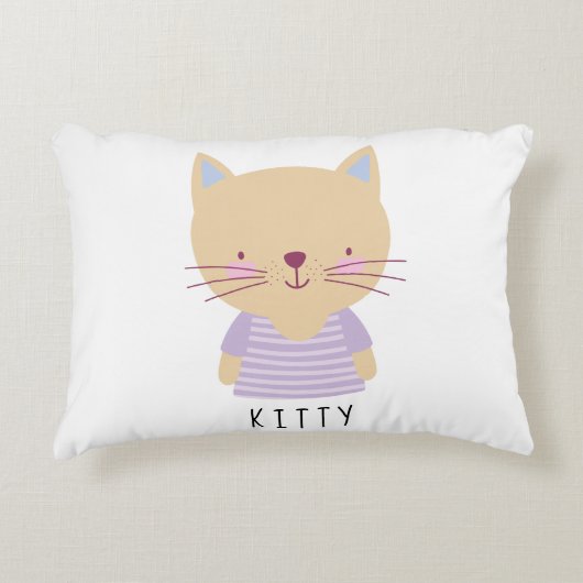 Cute Cat Illustration - Accent Kussen (Voorkant)
