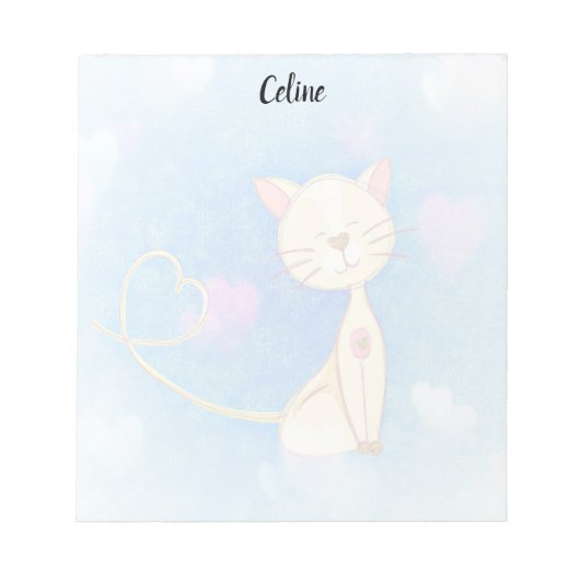 Cute Cat Illustration Notitieblok (Voorkant)