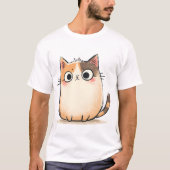 Cute Cat Illustration T-shirt (Voorkant)