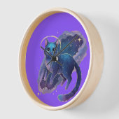 Cute Cat Illustration Wall Clock (Hoek)