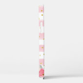 Cute Cat Illustration White roze Stripes Girl Case-Mate iPhone Case (Achterkant / Rechts)