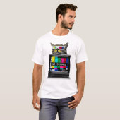 Cute cat in 3D T-shirt (Voorkant volledig)
