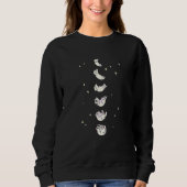 Cute Cat In Celestial Lunar Moon Phase  Cat Trui (Voorkant)