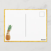 Cute Cat in een ananas - Funny Meow Kat Briefkaart (Achterkant)