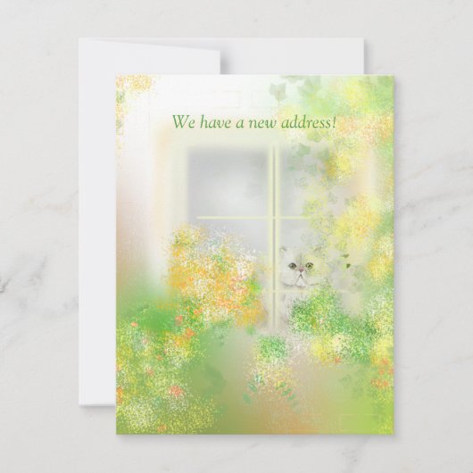 Cute Cat in een Kaart van de Nota van de Nota van Notitiekaartje (Voorkant)