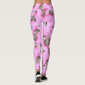 Cute Cat in een roze Pet Patroon Random Leggings (Achterkant)