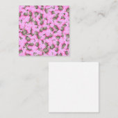 Cute Cat in een roze Pet Patroon Random Notitiekaartje (Voorkant / Achterkant)